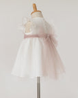 White Tulle Dress for Special Occasions with tulle belt