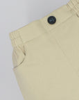 Beige Cotton Trousers with Elastic waist Band