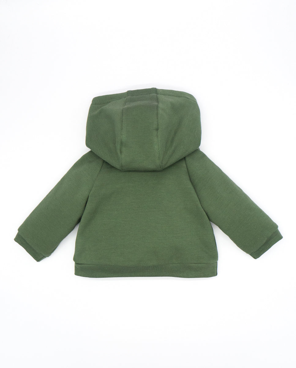 Green Hoodie with White Fish for Boys