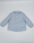 Button Back Little Blue Oxford Shirt