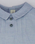 Button Back Little Blue Oxford Shirt