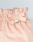 Pink Corduroy Trousers with Little Bow