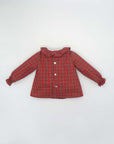 Red Plaid Cotton Blouse