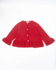 Red Merino Wool Knit Jacket