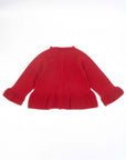 Red Merino Wool Knit Jacket