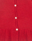 Red Merino Wool Knit Jacket