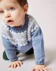 Blue Jacquard George Sweater for Boys