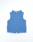 Reversible Quilted Vest in Green and Blue