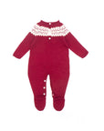 BURGUNDY ROMPER WITH FRETWORK