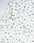 Blue and White Shirt with Bunny and Bird Print