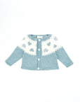 BLUE KNITTED SWEATER JACKET