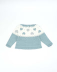 BLUE KNITTED SWEATER JACKET