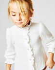 Cotton White Plumeti Shirt