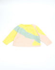 Tricolor Pink, Yellow, and Green Knit Jacket