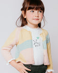 Tricolor Pink, Yellow, and Green Knit Jacket