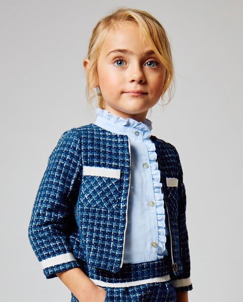 【タグ付新品未使用】ALUDE blue check tweed jacket ALUDE SELECT】blue check tweed jacket | 【ALUDE】韓国メンズ