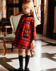 Red Plaid Dress with pockets