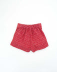 Chanel-inspired Red Tweed Shorts