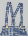 BLUE PLAID SHORTS WITH SUSPENDERS