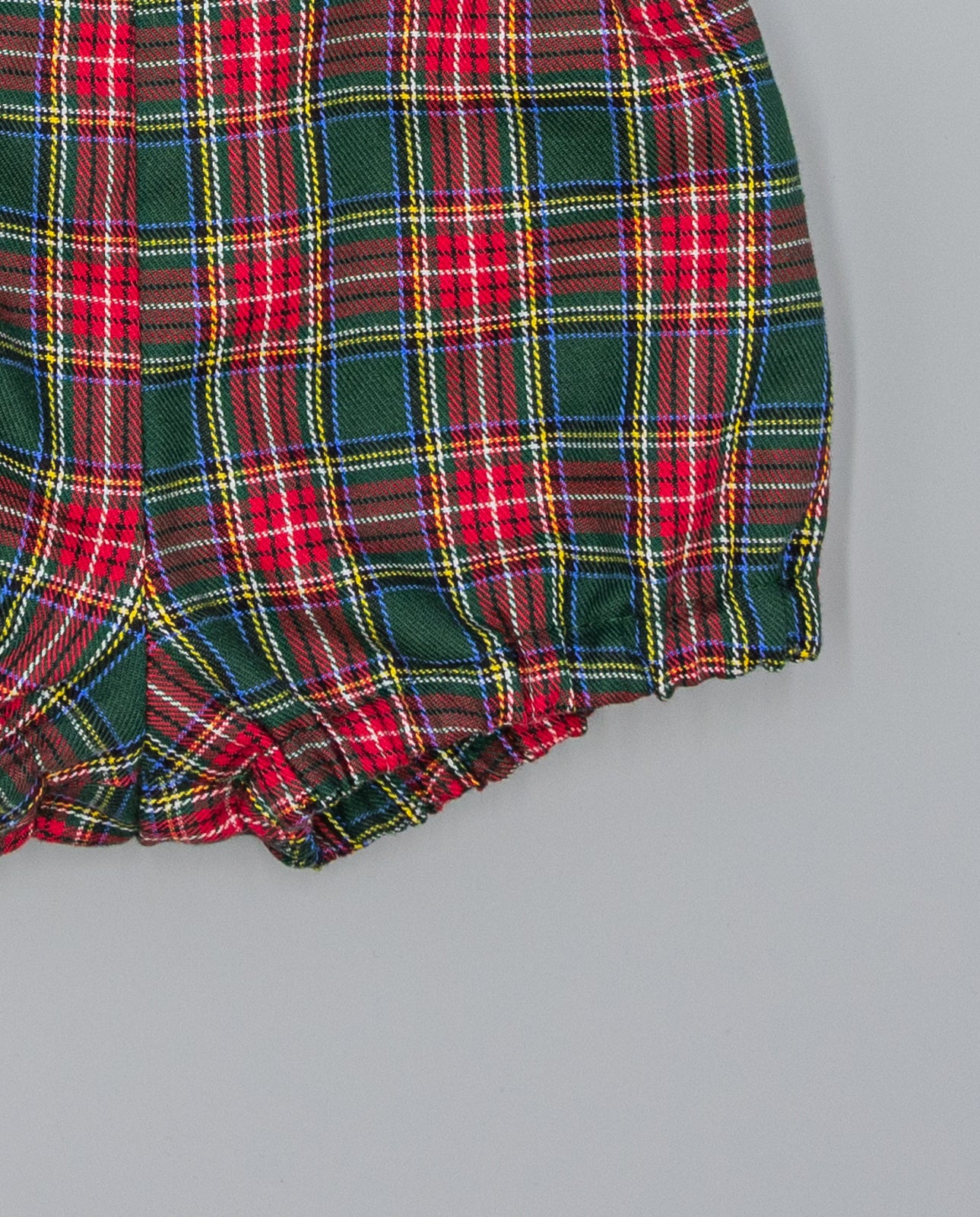 GREEN PLAID SHORTS WITH SUSPENDERS