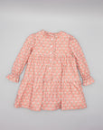 BURGUNDY VIELLA GIRL'S DRESS WITH FLORAL PRINT