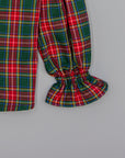 SHIRT GREEN PLAID WITH RUFFLE