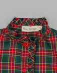 SHIRT GREEN PLAID WITH RUFFLE