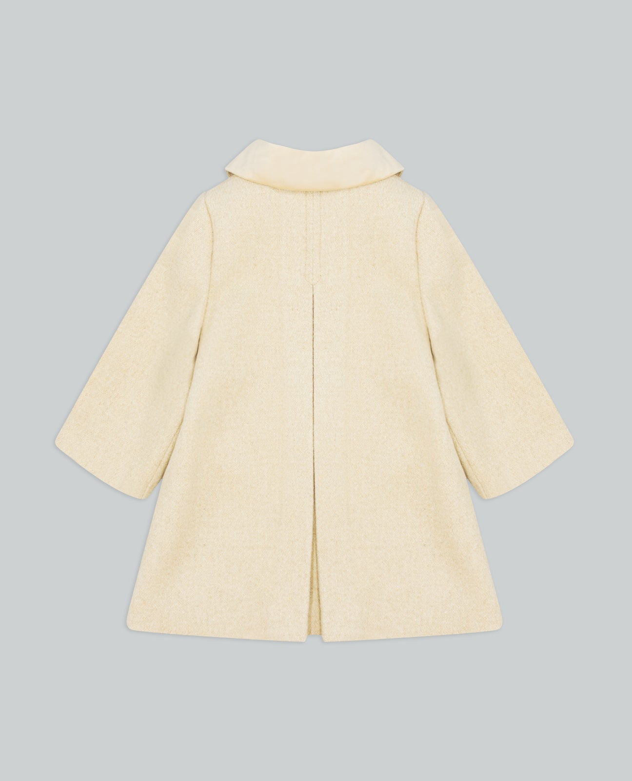 BEIGE COAT WITH VELVET COLLAR
