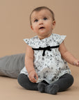 White and Black elegant dress for baby girl