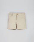 Beige Twill Shorts