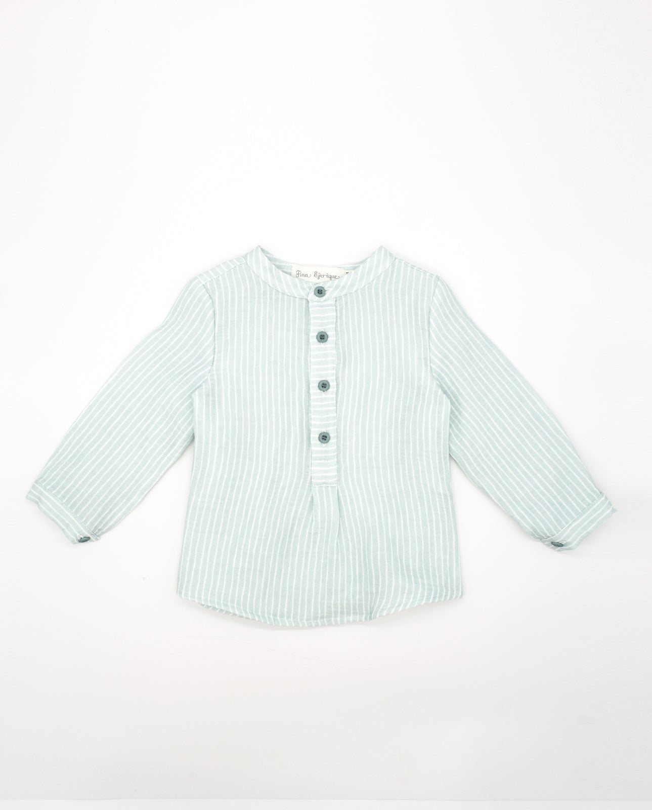 Green striped shirt for boys