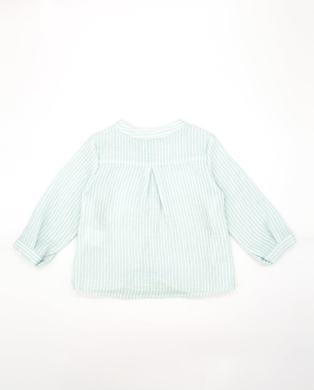 Green striped shirt for boys