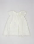 GOLDEN GLITTER TULLE DRESS WITH BOW FOR BABY GIRLS