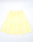 Yellow gingham midi skirt