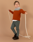 Knitted Orange Jumper for boys