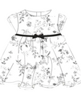 White and Black elegant dress for baby girl