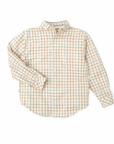 Boys Beige striped red and blue shirt