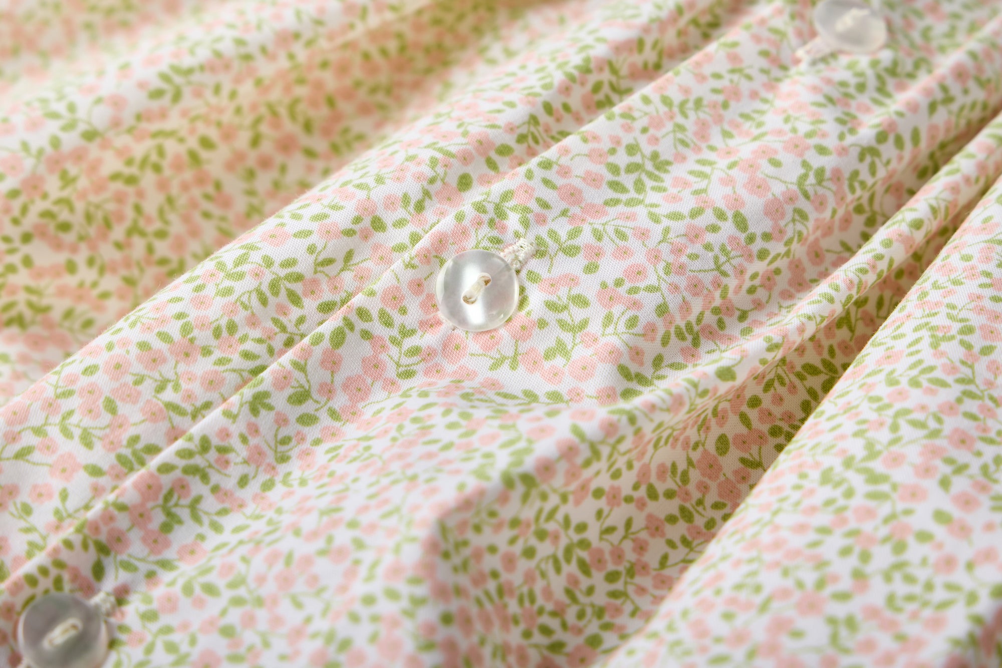 Liberty-inspired floral print in soft pastels smocked dress