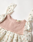 Baby Girl Floral Knitted and cotton Dress