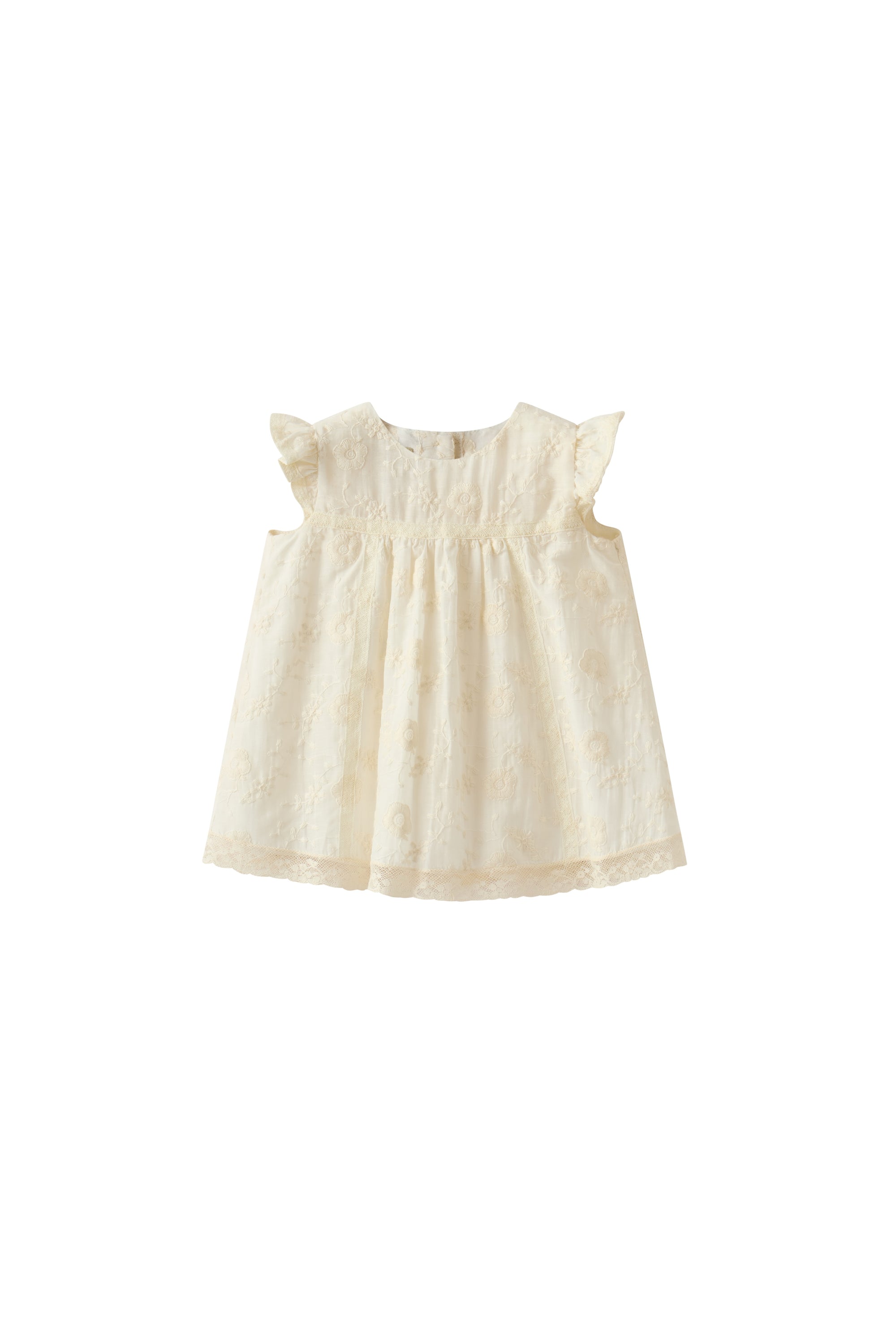Baby Girls' Ivory Embroidered Dress with Bloomers