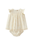 Baby Girls' Ivory Embroidered Dress with Bloomers