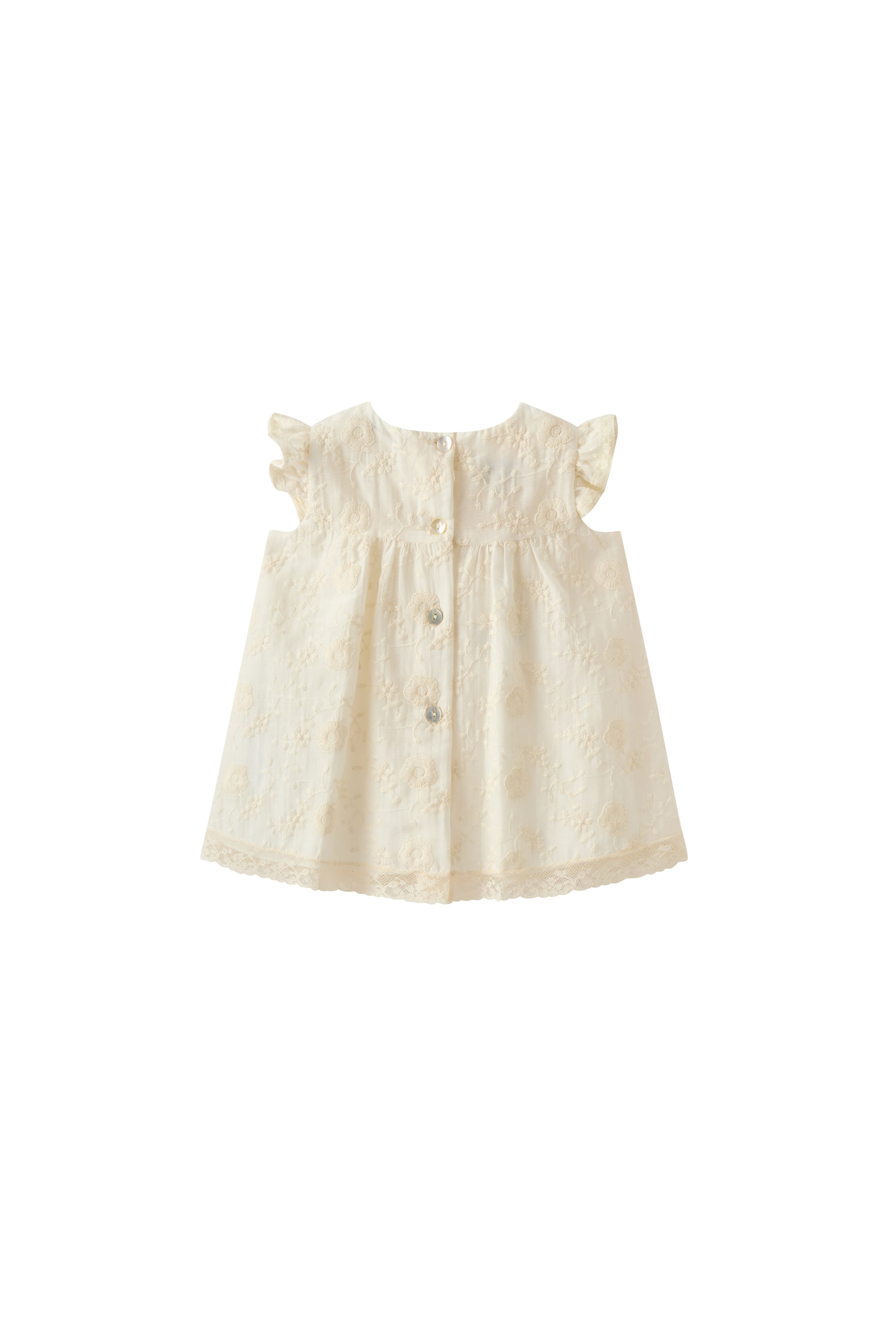 Baby Girls' Ivory Embroidered Dress with Bloomers
