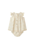 Baby Girls' Ivory Embroidered Dress with Bloomers