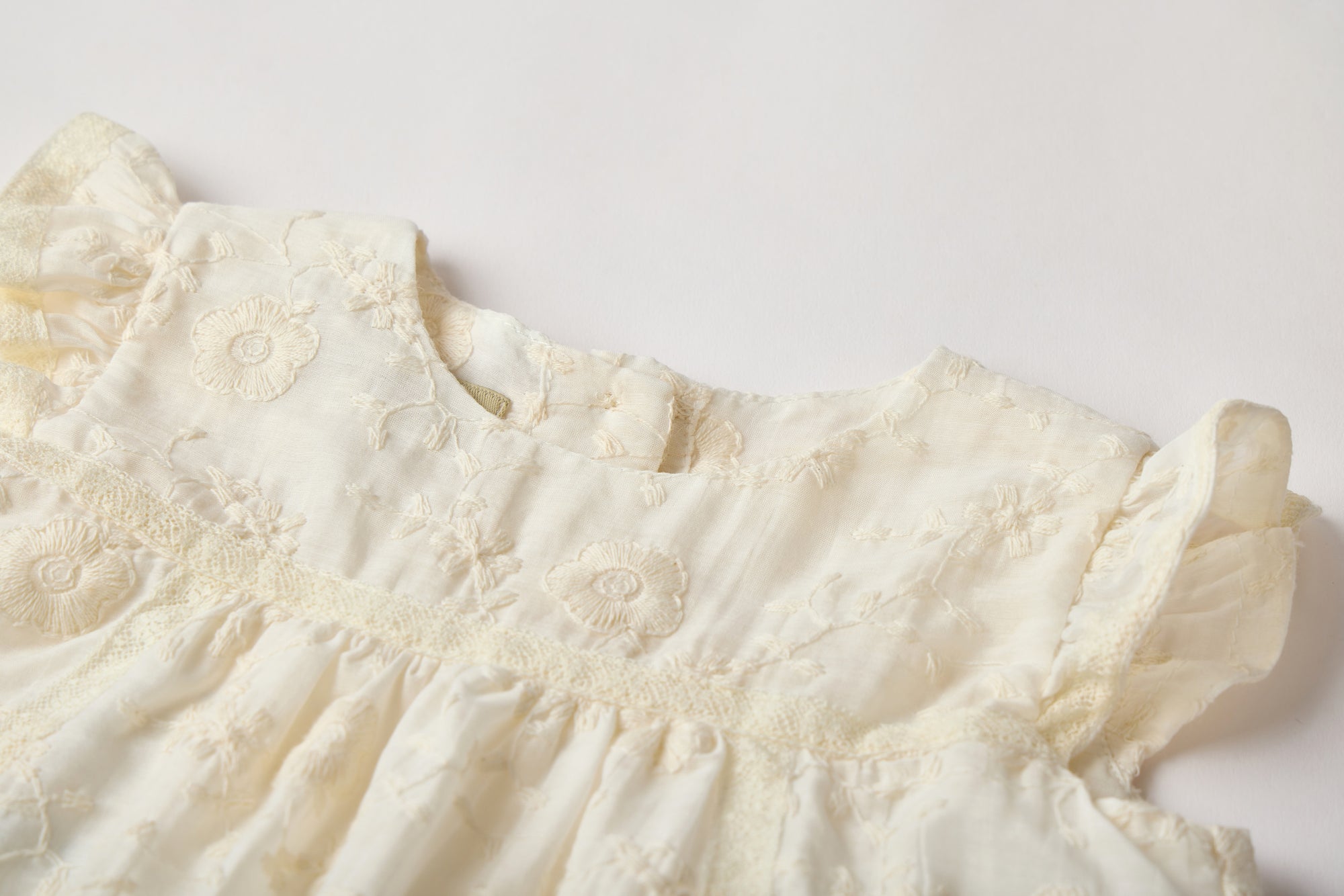 Baby Girls' Ivory Embroidered Dress with Bloomers