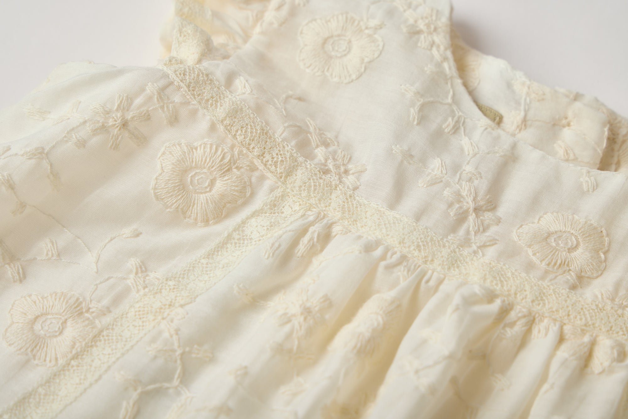 Baby Girls' Ivory Embroidered Dress with Bloomers