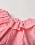 Pink Plumeti Dress with ruffles