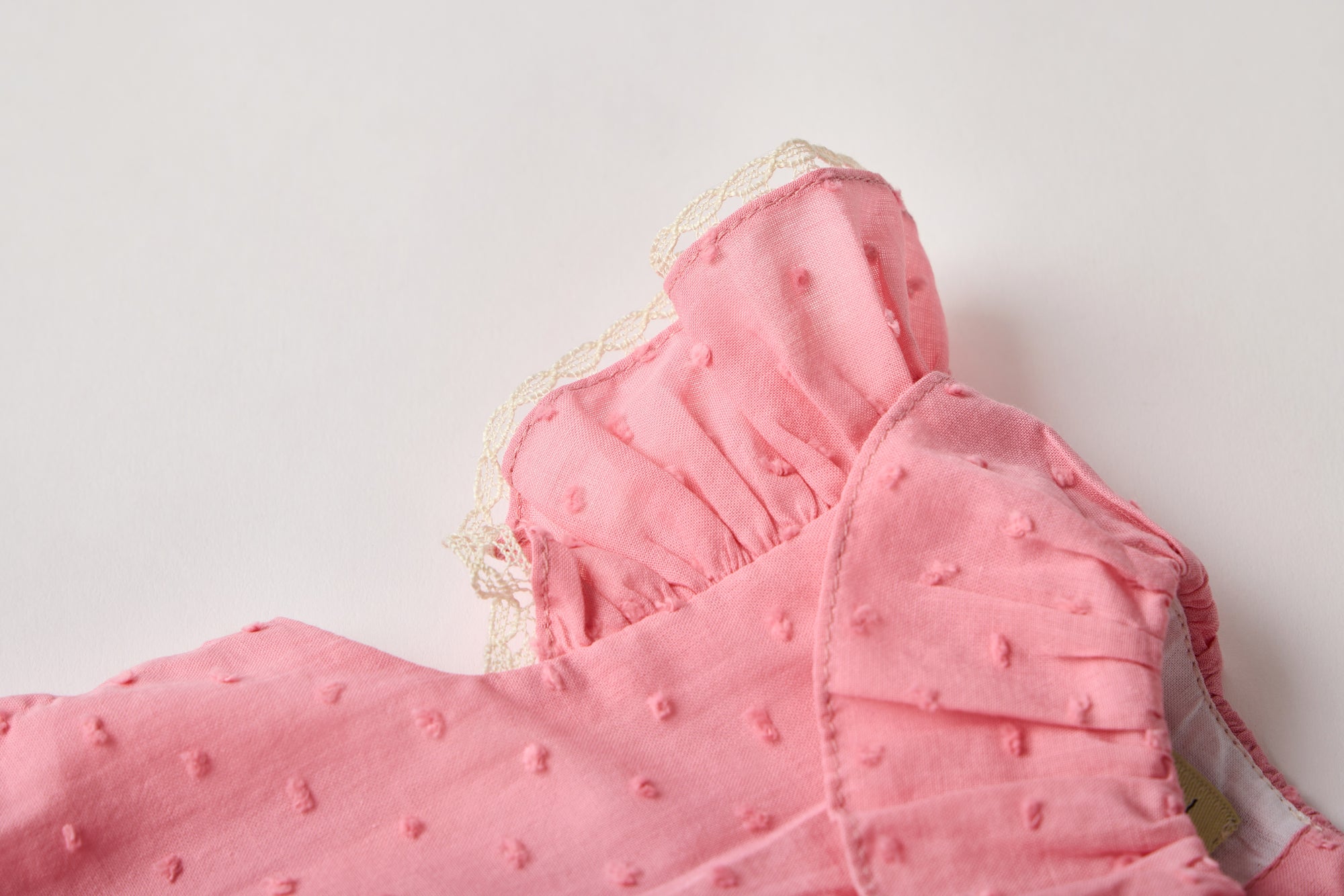 Pink Plumeti Dress with ruffles