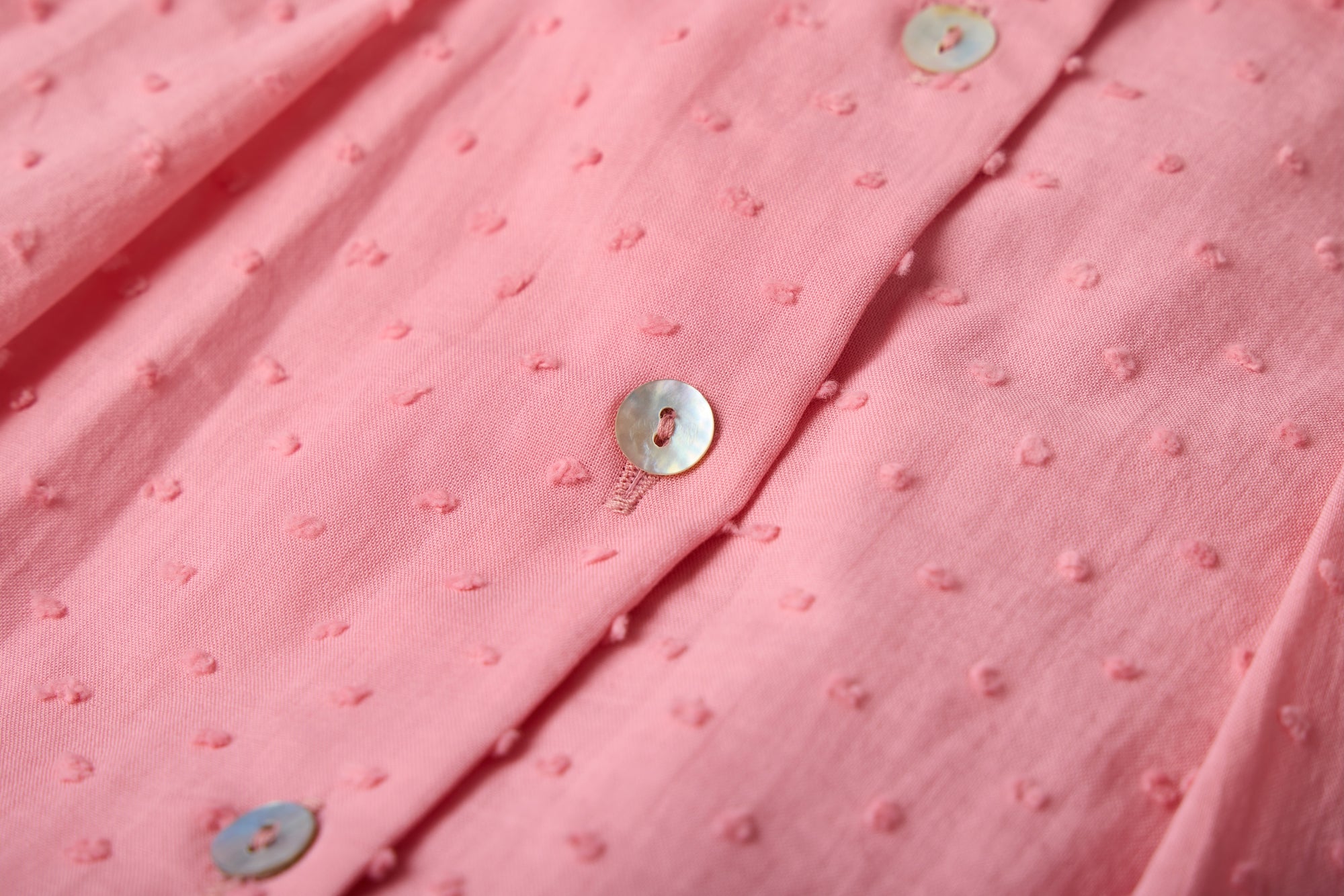 Pink Plumeti Dress with ruffles