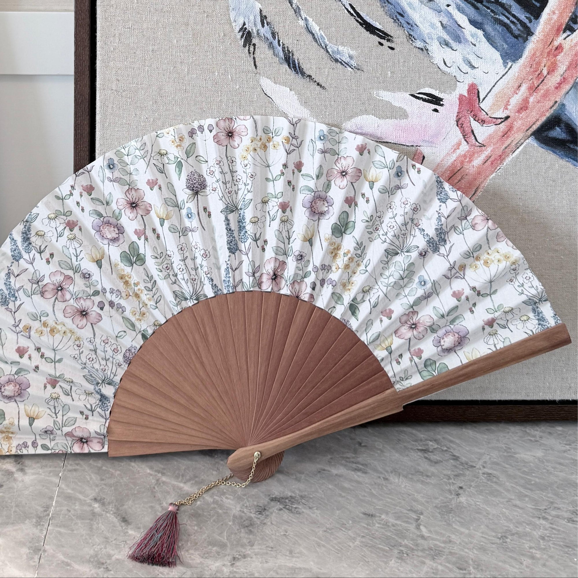 MIBONBON 西班牙印花棉布手工扇