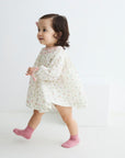 MIBONBON BUNNIES HANDSMOCKED BABY DRESS